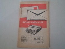advertising Pubblicità 1953 OLIVETTI LETTERA 22