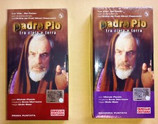 2 VIDEOCASSETTE VHS PADRE PIO TRA CIELO ETERRA PRIMA E SECONDA PUNTATA SIGILLATE