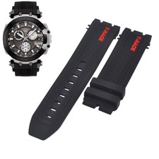 Cinturino in gomma nero 22 mm