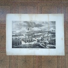 1860 Litografia Guerra Indipendenza Battaglia Solferino - di Lorenzo