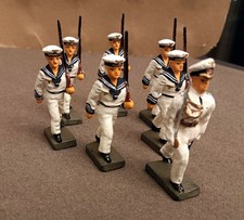 LINEOL "Kriegsmarine" Marina tedesca, 7 figurine di massa, originali, ottime