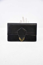 Pochette In Pelle Nera Gancio