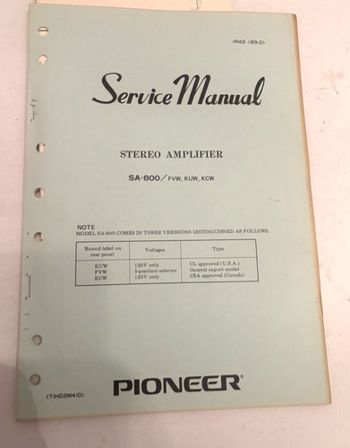 Pioneer 800 amplificatore - pioneer,