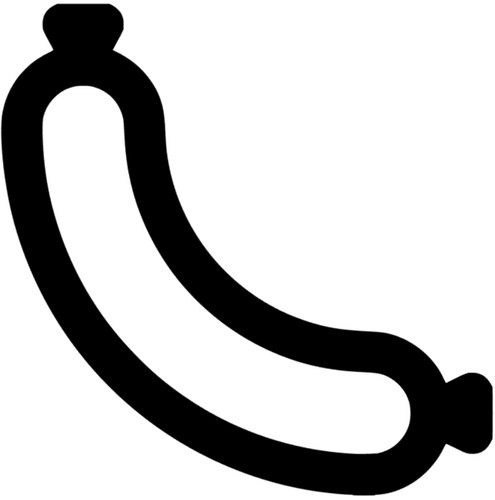 Hotdog salsiccia adesivo - hotdog,