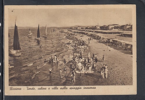 Cartolina riccione tende - cartolina,