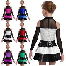 Costume da ballo bambina ragazza body latino compleanno abito spettacolo tango rave jazz