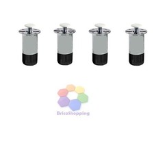 Set 4 Piedi Zincati Cm 5 Per