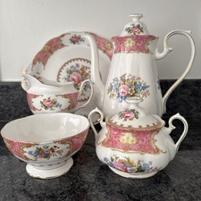 Royal Albert Lady Carlyle set caffettiera, zucchero con coperchio, brocca, piatto torta