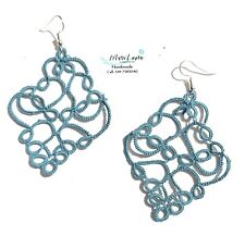 orecchini artigianali al pizzo chiacchierino realizzati artigianalmente a mano 