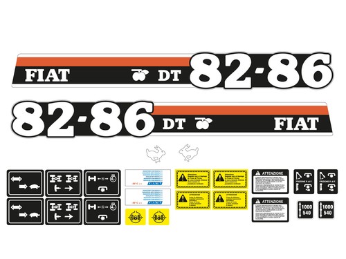 Kit adesivi trattore fiat - adesivi,