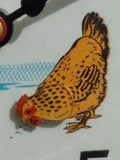 SVEGLIA grande revisionata GALLINA CHE BECCA vintage diamond pronta all' uso