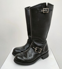 Stivali Harley Davidson neri nr.37 donna da motociclista pelle ottimi-58Q