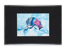 Litografia colori numerata firmata a mano Gianni Dova in cornice con autentica