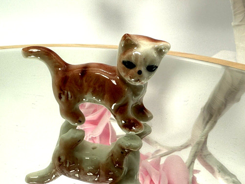 Vintage figurine cat kitten - vintage,