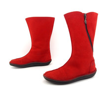 LOINTS of Holland stivali stivaletti stivaletti da donna ROSSO pelle numero 37