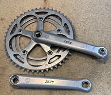 Rara guarnitura Zeus vintage, 170 mm, 50/43T Spagna. Usato bene ma funzionante.
