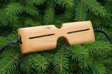 Occhiali da neve in legno
