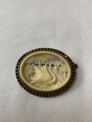 Spilla antico cigno cameo - cigno,