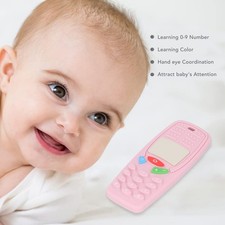 Giocattolo per dentizione a forma di cellulare sicuro per bambini divertente simpatico silicone morbido da masticare
