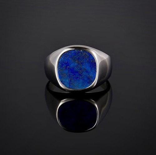 Blue lapis lazuli - lazuli, signet