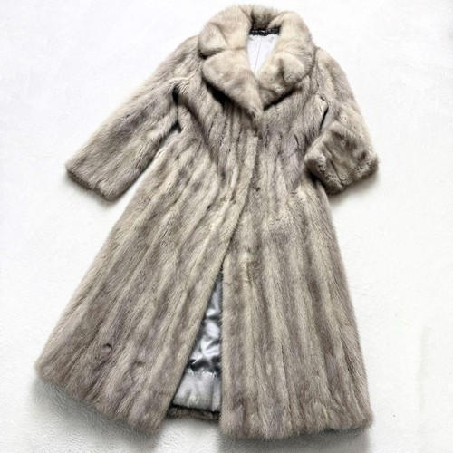 Cappotto lungo visone - , zaffiro