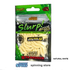SLURP HONEY WORM XL col. NATURAL WHITE 25 PZ CAMOLA  MIELE TRABUCCO ESCA TROTA