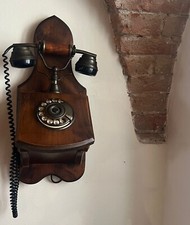 telefono vintage a parete In Legno Stile Anni 20
