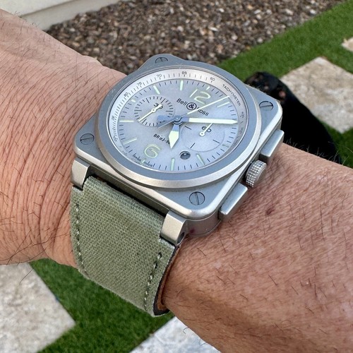 Cinturino orologio tela/pelle