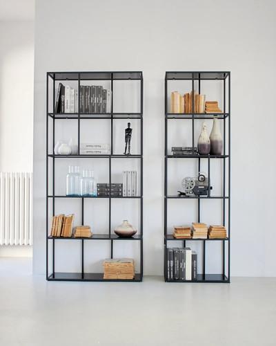 Libreria moderna acciaio e - libreria, in