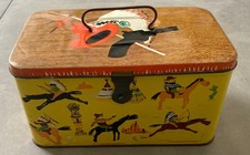 BERTOLINI Scatola in latta "WESTERN" firmata - Vintage