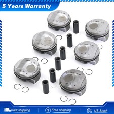 6Pcs Pistons & Rings Set For