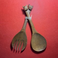 (MAG) 2 HAND CARVED WOODEN