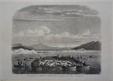 Stampa antica 1865 Tonnara