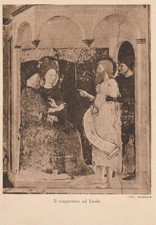 C4 - Cp Cartolina  Masolino : il rimprovero di Erode  Castiglione Olona - Fg Nvg