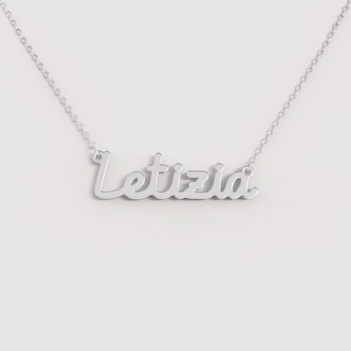 Collana nome donna acciaio - collana,