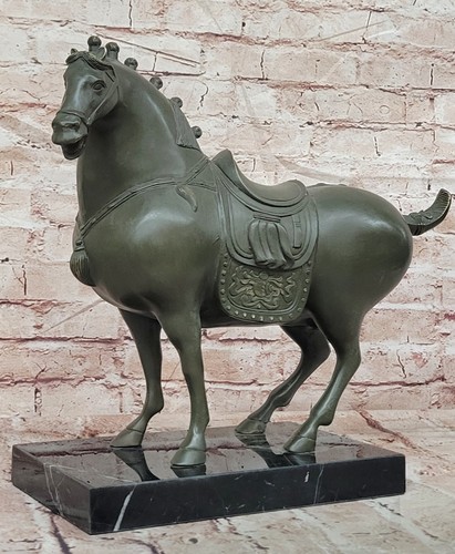 Statua equestre cavallo tang - equestre,