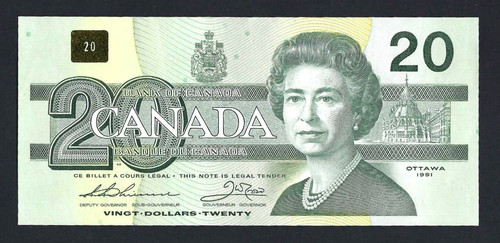 Bank canada 20 - canada,, dollari