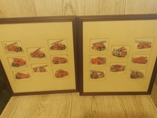 2 FRAMED FIRE ENGINE CIGARETTE