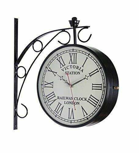 Orologio parete nero double - orologio,