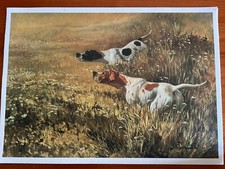 PIER LUIGI VESTRINI - RIPRODUZIONE SU TELA DI POINTERS IN FERMA - CANI - CACCIA 