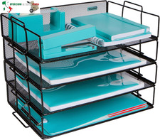 Organizer da scrivania con Vassoio di Carta impilabile Organizer da scrivania a 
