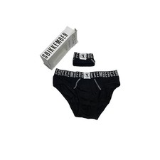 Bikkembergs Underwear Bi pack brief coppia Slip Uomo nero bianco logo taglia L