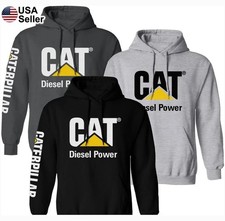 Maglione o felpa con cappuccio Caterpillar Diesel Power, costruzione logo GATTO