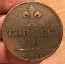 10 Tornesi 1859 Napoli, Regno