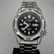 Alba Aqua Gear (by Seiko) Scuba Divers 200M V736-6A70, 40mm case, Made in Japan