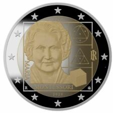 ITALIA 2020 2 euro Maria Montessori FDC da rotolino - spedita in capsula
