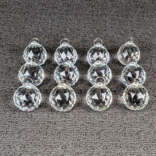 Lot faceted glass - 12,