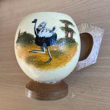 Vintage Hand Painted Ostrich
