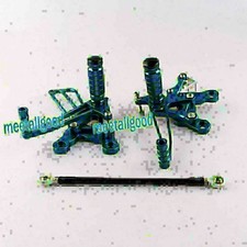 Pedale poggiapiedi alluminio regolabile poggiapiedi per Honda CBR900 93-99 blu