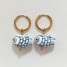 Orecchini Pesce in Porcellana